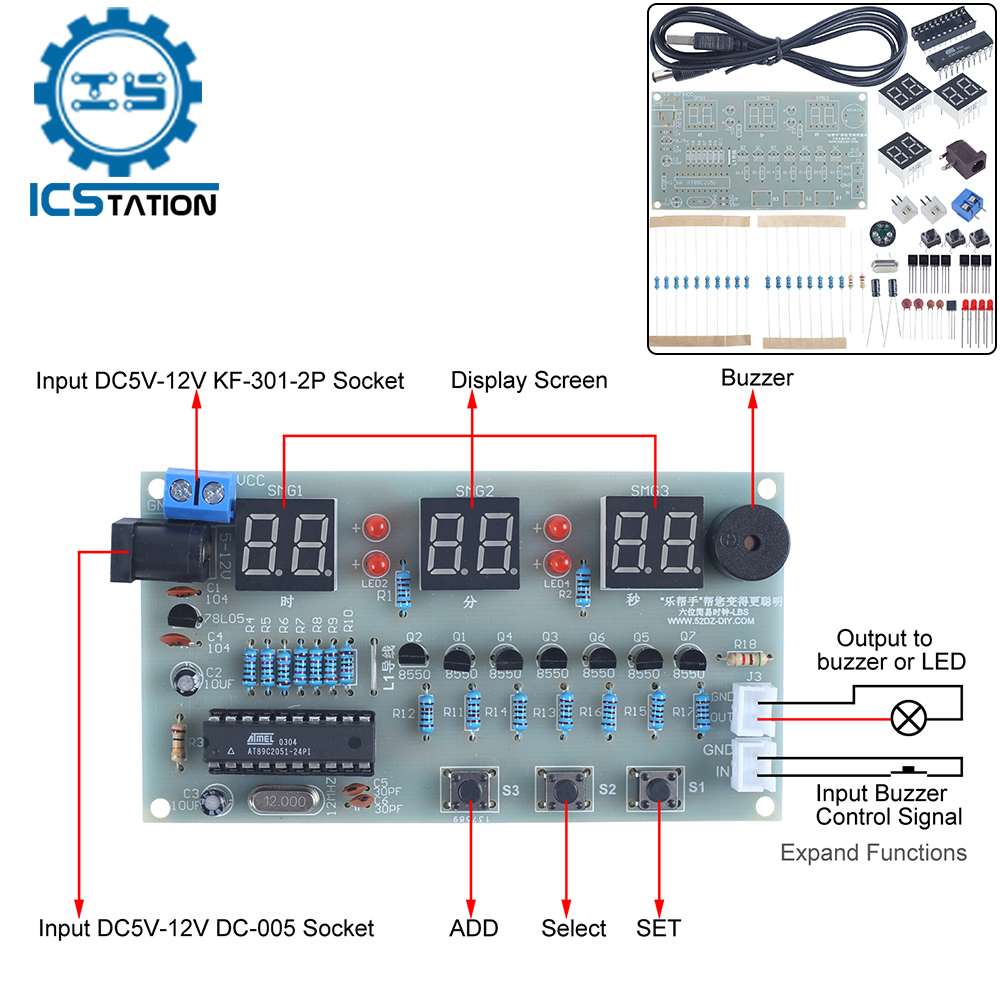 Diy Electronics Learning Kit - Diy Elektronische Kit 6Bit Rode Led